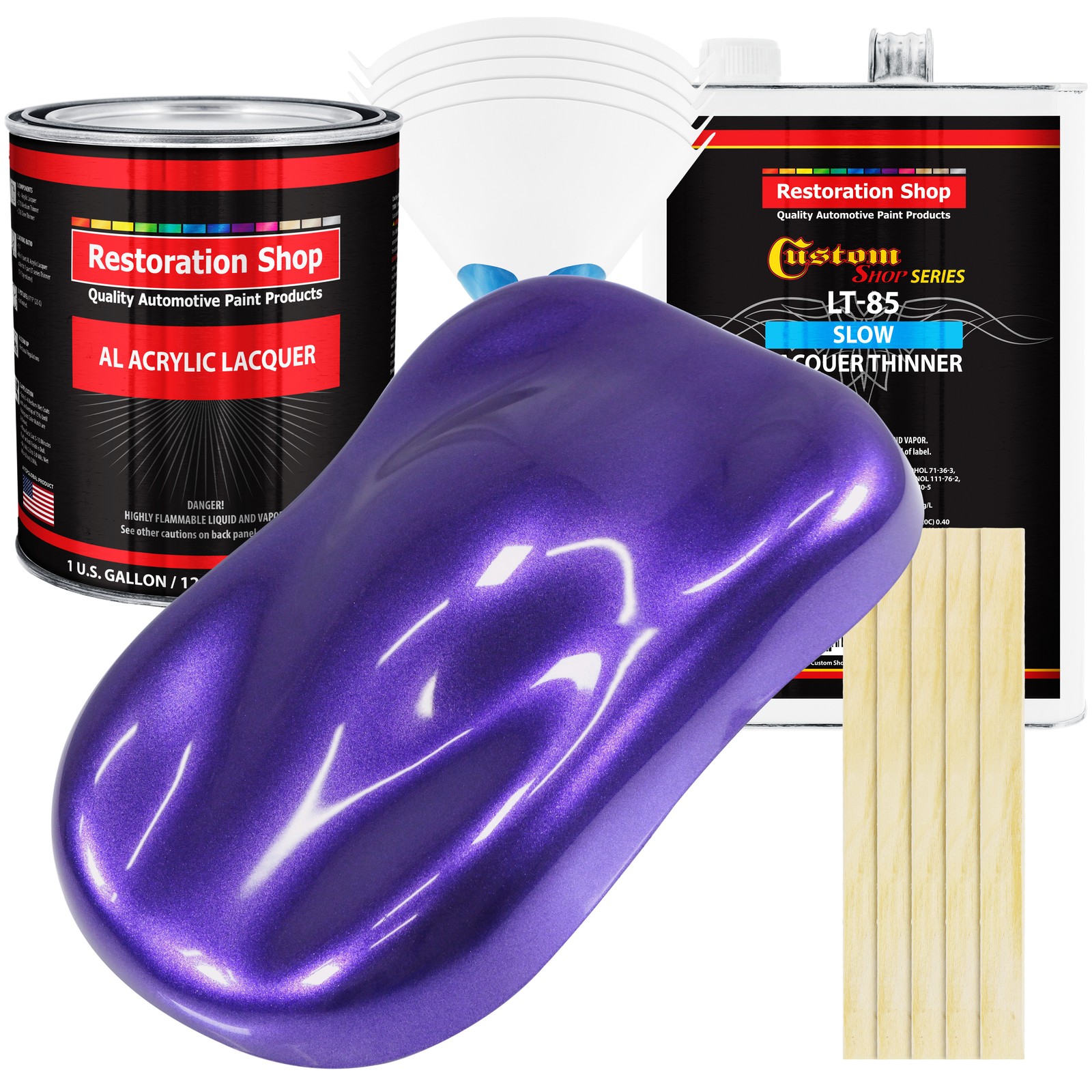 Firemist Purple Acrylic Lacquer Gallon Auto Paint Kit with Slow Thinner
