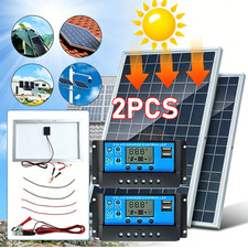 10W Solar Panel 12V Solar Battery Trickle Charger 100A W/ Controller Maintainer