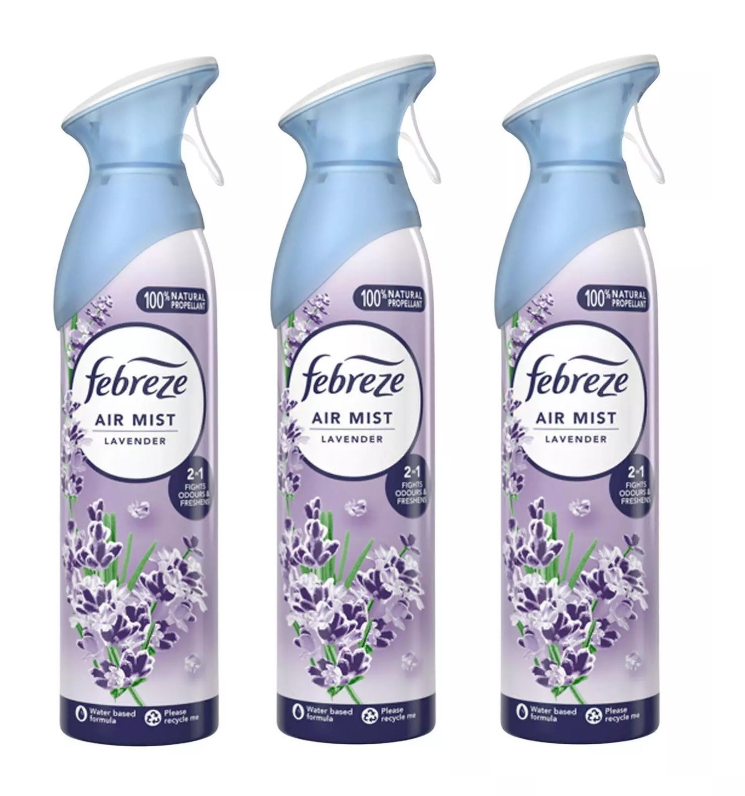 3 x Febreze Air Mist Freshener Lavender 185ml