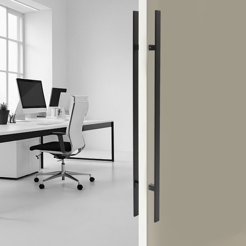 Stainless Steel Double Sided Push Pull Door Handle, H-shaped Door Pull Handle - Picture 4 of 13