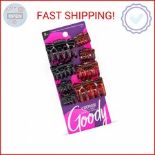 Goody SlideProof Classics Claw Clips, 8 Ct, Assorted Sizes  Colors, Lock in Sty