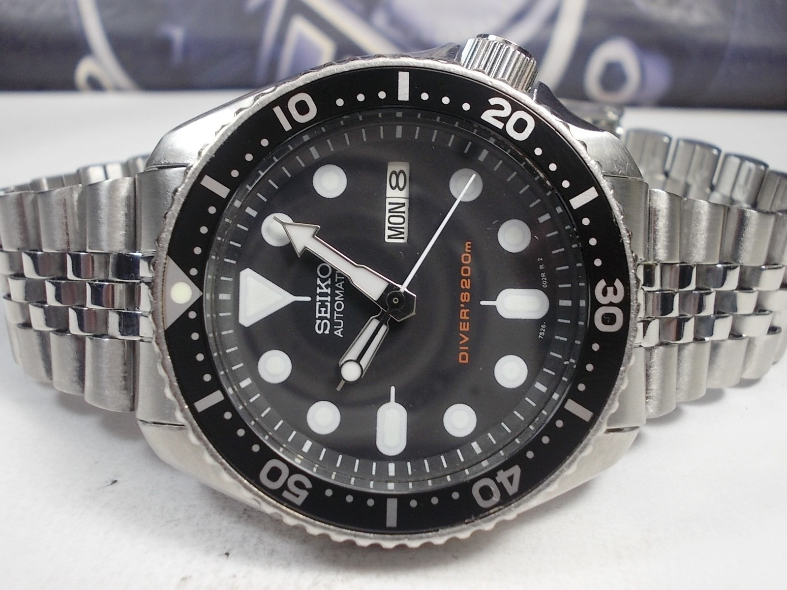 Seiko 200M Scuba Divers Skx007 Day/Date Mens Watch 7S26-0020, Black (Sn 571583)