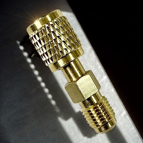 HVAC R32 Reverse Thread 1/4” Female And Male Adapter For A2L R454B/R32 Tanks - Foto 7 di 12