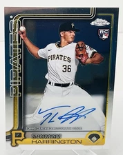 2025 TOPPS CHROME THOMAS HARRINGTON RC AUTO #RA-THA Pittsburgh Pirates
