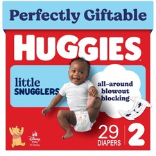 Huggies Little Snugglers Diapers Size 2, 29 Count White