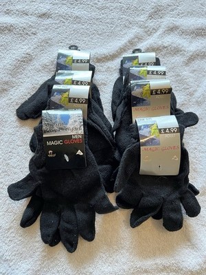 8 x Black Magic Handschuhe Großhandel Paar schwarze Handschuhe One Size Magic Gloves Neu!