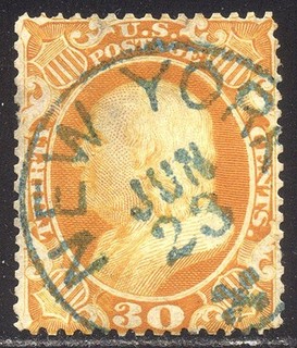 U.S. #38 Used 30c Orange ($530)