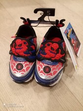 Marvel Spider Man Toddler Boy's Light-up Sneakers Size 5- NEW - Slip-on Shoes