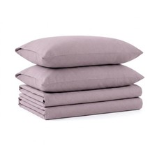 Triple Brushed Soft Cotton Flannel Sheets Set, Queen Size 170-GSM Weight Extr...