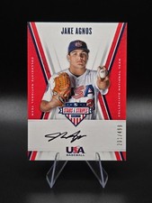 2019 USA Stars and Stripes College Signatures Black Ink #35 Jake Agnos SP/499!