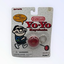 1998 Basic Fun Duncan Imperial Red Yo-Yo Keychain New In Package