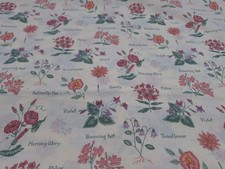 1 yd Common Garden Flower Fabric 44 inches wide 100 cotton Light weight