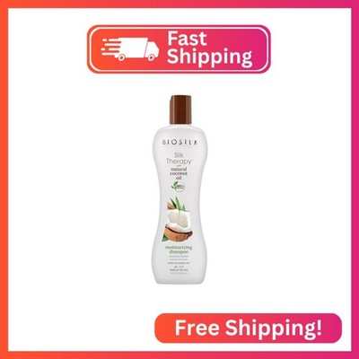 BioSilk Silk Therapy with Natural Coconut Oil Moisturizing Shampoo, Cleanses & R