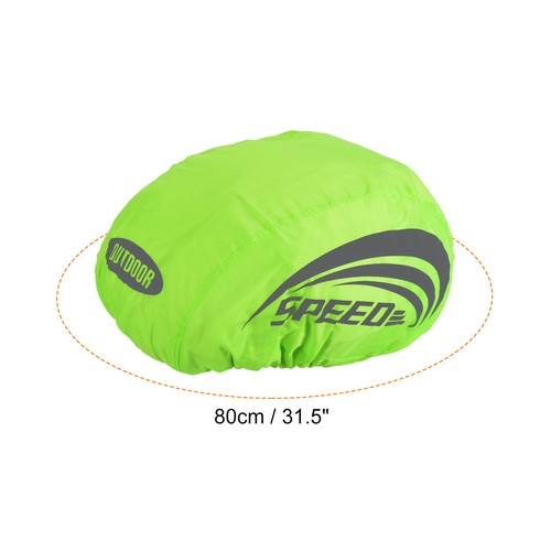 Wasserdichter Fahrradhelm Regenschutz mit Reflexstreifen grün - Bild 2 von 5