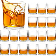 18 Pcs Old Fashioned Whiskey Glasses Bulk 10 Oz Bourbon Glass Cocktail Rocks Gla
