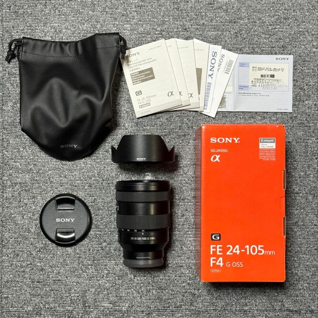 美品ソニー SONY FE 24-105mm F4 G OSS 保護フィルター付 SONY FE 24-105mm F4 G ソニー SEL24105G FE24-105mm F4 G OSS