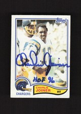 Charlie Joiner Autograph Signed 1982 Topps San Diego Chargers