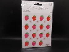 The paper studio stick a bilities Strawberries & Flowers stickers 48pc