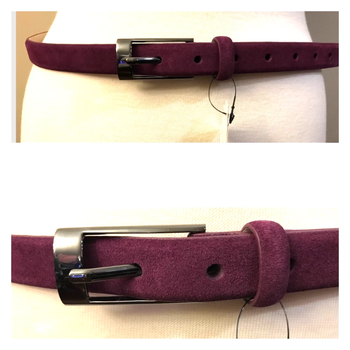 NWT WHITE HOUSE BLACK MARKET | Purple Leather Belt Sz L White House Black Market Purple Belts for Women for sale | eBay main image 2