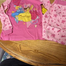 Disney Store Princess Long Sleeve Pajamas Size 7 Girls Pink NWT Free Shipping