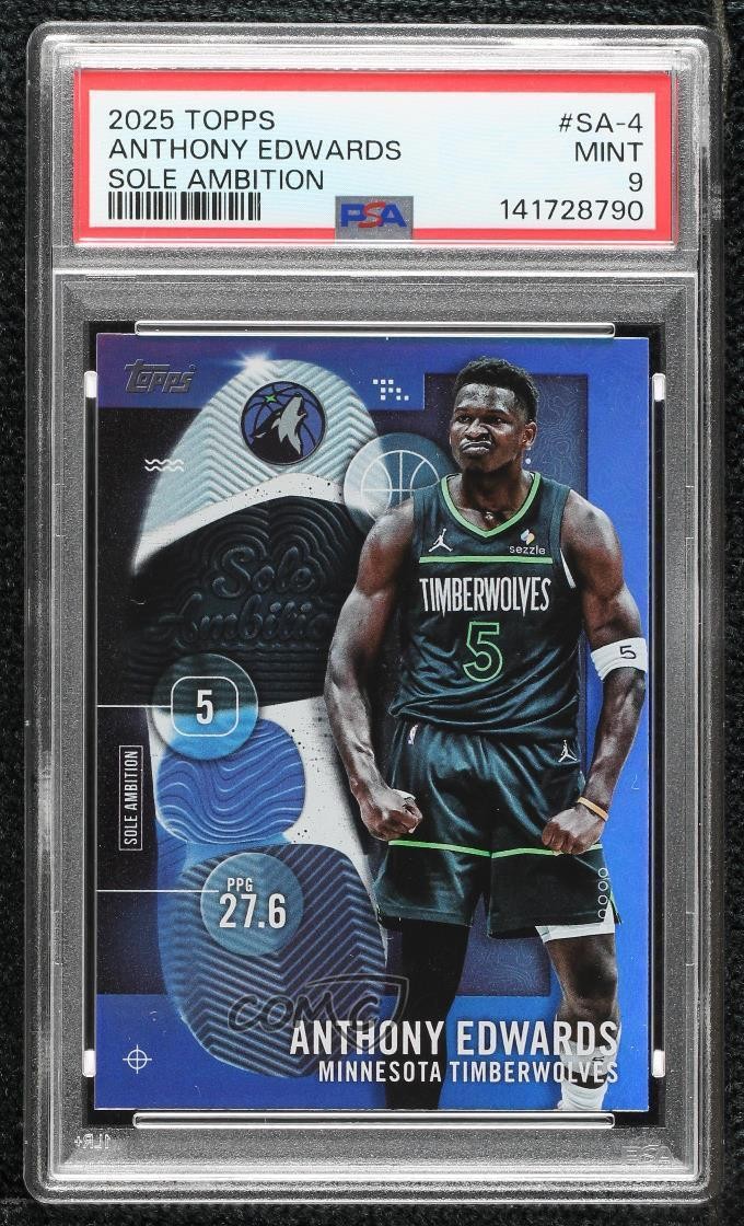 2025-26 Topps Sole Ambition Anthony Edwards #SA-4 PSA 9 MINT 1l2l