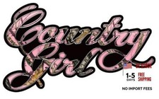 Pink Country Girl Decal Bumper Sticker For Windows Cars Trucks Laptops