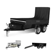 Utility Trailer Cover, 6x10 Trailer Cover with Rear Landscape/Ramp Gate 48” to 