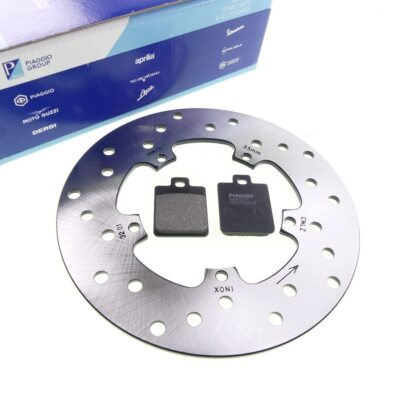 Bremsscheibe + Bremsbeläge Original für Piaggio Sfera RST 125 Zip SP 50