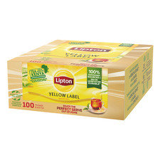 Lipton Yellow Label - Case of 100 Tea Bags 0.08 per strip