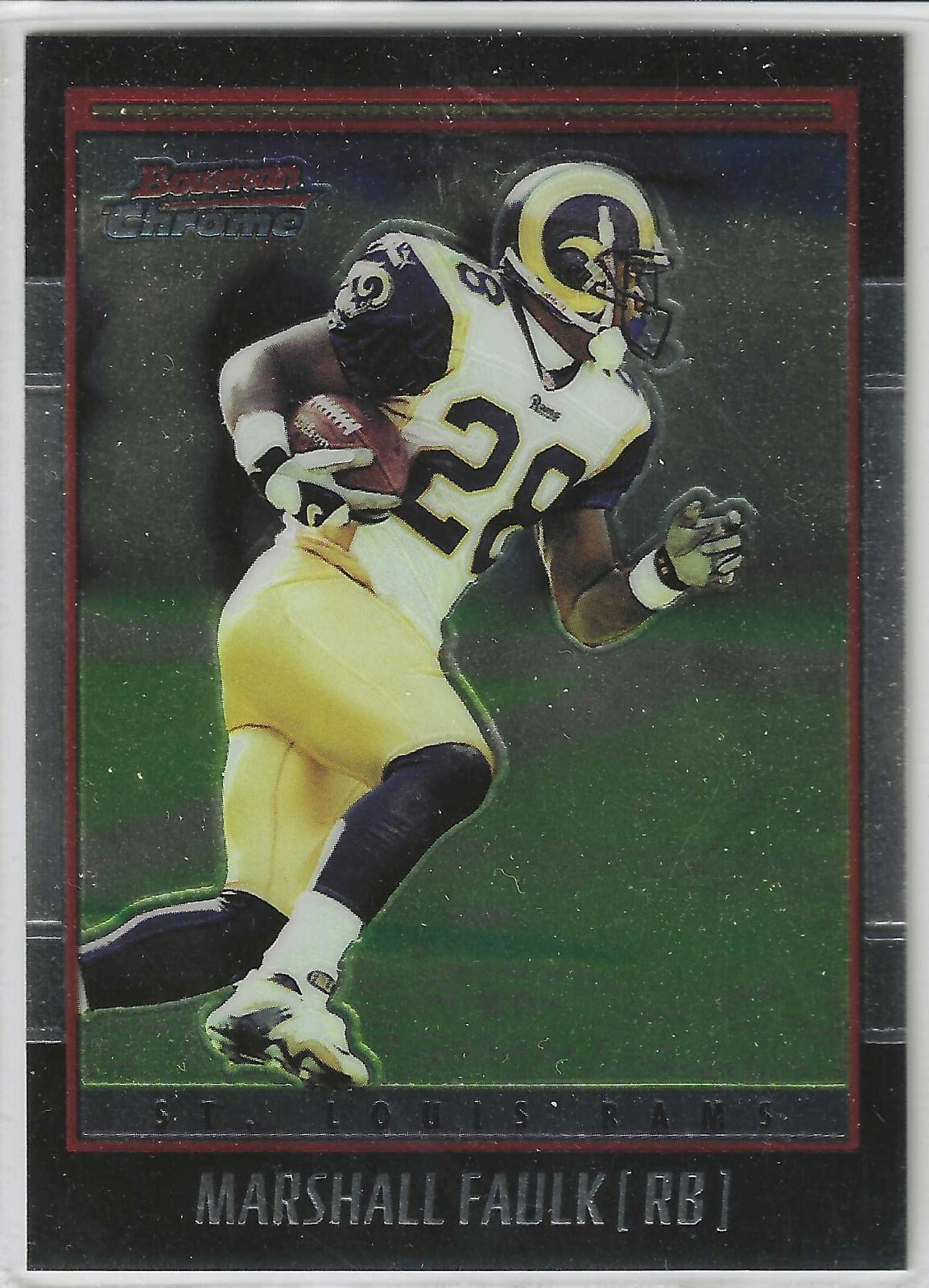 2001 Bowman Chrome #14 Marshall Faulk St Louis Rams San Diego St HOF