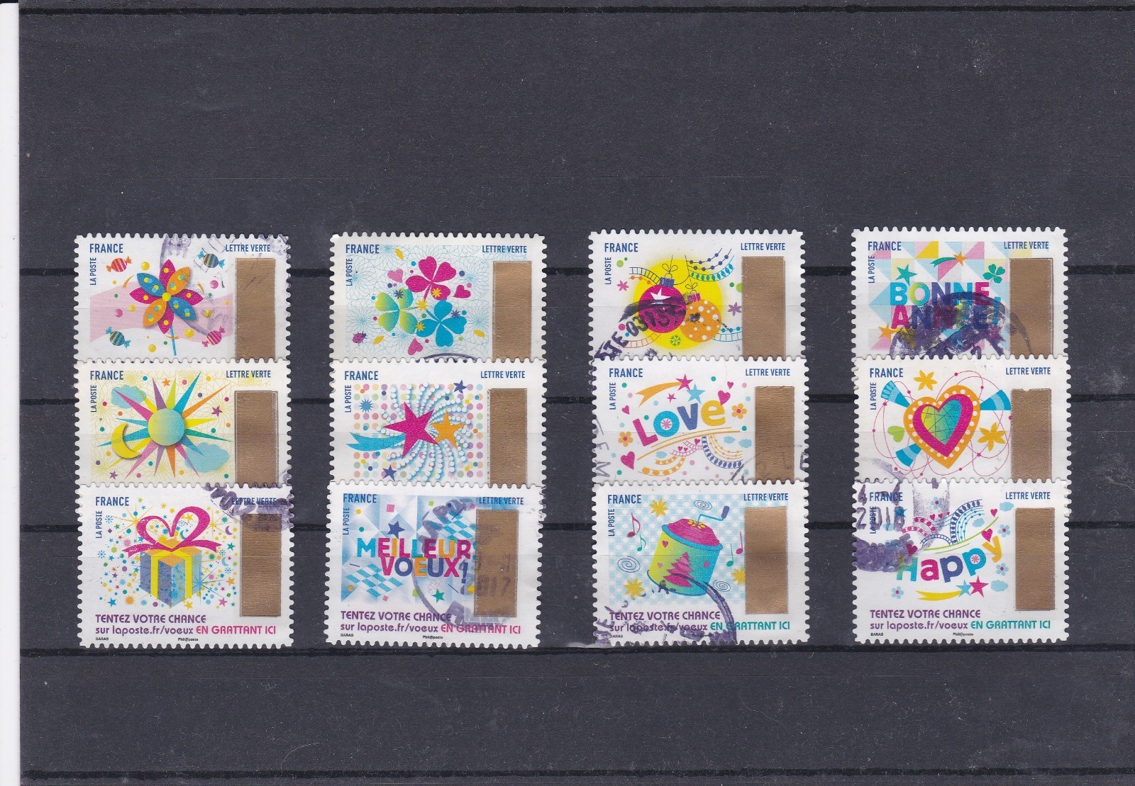 Prix D Un Carnet De 12 Timbres FRANCE 2017 TIMBRES A GRATTER 12 TIMBRES OBLITERES CACHET ROND | eBay