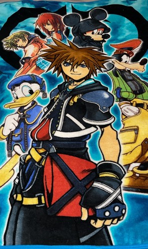 Manta de lanzamiento de juego Disney Kingdom Hearts Sora Mickey Mouse Goofy Pato Donald - Imagen 2 de 7