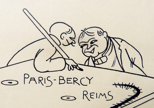 Dessin original de André HELLÉ (1871-1945) vers 1900 chemin de fer Bercy - Imagen 2 de 2
