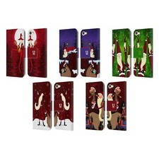 HEAD CASE DESIGNS THIN SANTA LEATHER BOOK CASE FOR APPLE iPOD TOUCH MP3