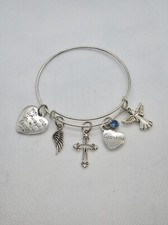 "You are always in my heart" Memorial Bracelet for loss of Grandma Sympathy