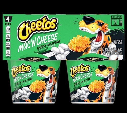 Cheetos Mac 'N Cheese Cheesy Jalapeno Hot 🔥 4 Cup Count Pack Quick Cook