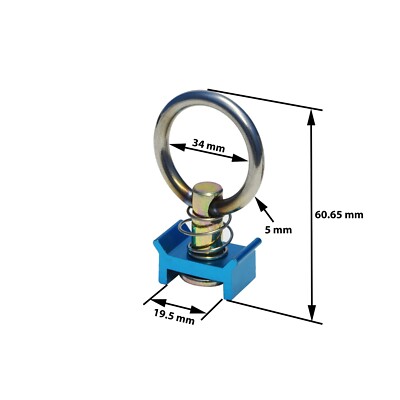 QTY 4) Single Stud Fitting Delta Ring L-Track Airline Toss Track Tie Down | Australia
