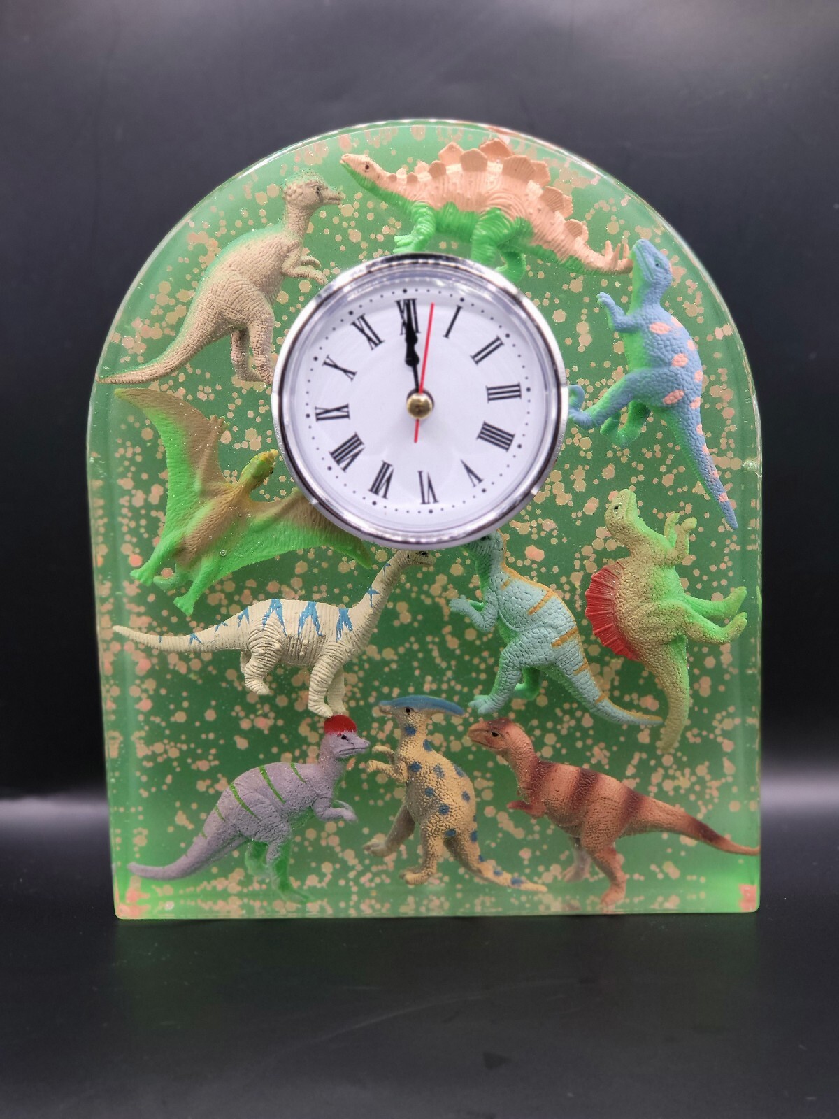 Dinosaur Glow Clock For Children's Bedside Table Or Mantle