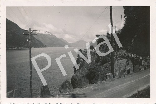 Foto WK II Wehrmacht Sørfond Straße von Tyssedal nach Ullensvang Norway L1.45