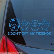 I Don't Eat My Friends vinyl sticker decal vegetarian vegan animals pets PETA