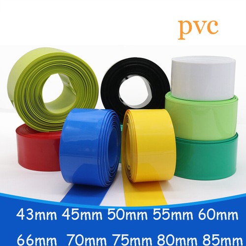 Sourcing Map 85mm Flat Battery Packs PVC Heat Shrinkable Wrap