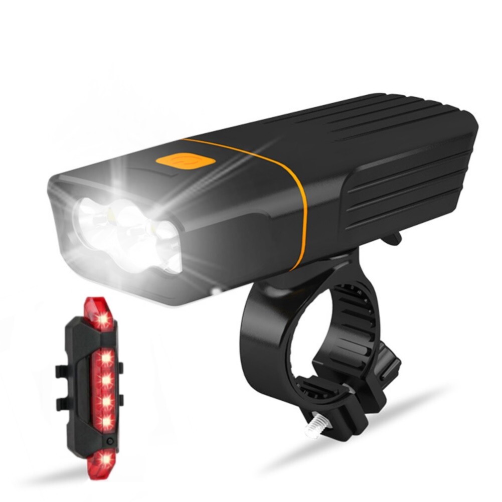 USB Rechargeable Bike Light Front, Super Bright 3 Led 3000 Lumens, Runtime 10hrs