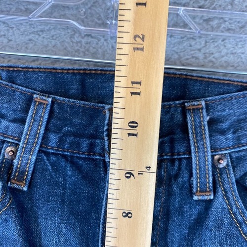 Levis Jeans Mens 32x30 Blue 527 Slim Fit Bootcut Mid Rise Dark Wash Denim Cotton - Picture 6 of 11