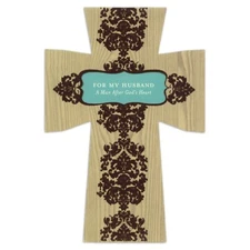 Religious HAPPY EASTER Card FOR HUSBAND, Flocked Cross by DaySpring + Envelope