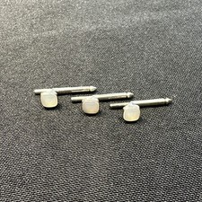 Vintage Tuxedo 3 Button Studs Square Faceted