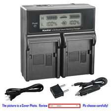 Kastar Battery LCD Dual Fast Charger for Fujifilm NP-W235 Battery BCW235 Charger