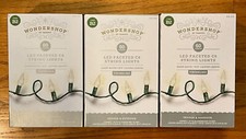 1 Lot of 3 Boxes Wondershop B2 60 Lights Warm White Twinkling Faceted LED C6 NIB