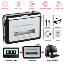 Cassette Player Portable Converter Recorder Convert Tapes to Digital MP3 Format