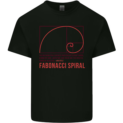 Fibonacci Spiral Mathematics Mathe Wissenschaft Herren Baumwolle Maglietta T Top