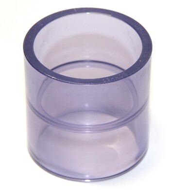Clear PVC UPVC coupling 4'' sch 80 .5'' ID pipe fitting